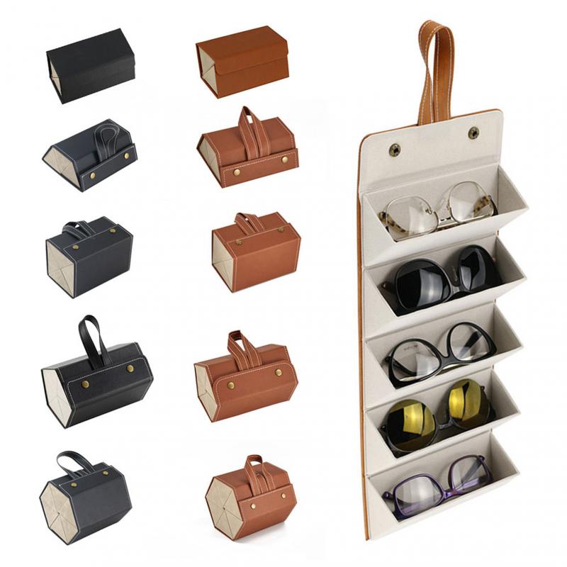 Glasses Organizer 2/3/4/5/6 Multi-slot Eyeglasses Storage Case PU ...