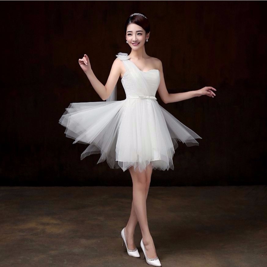 White short sale tulle dress