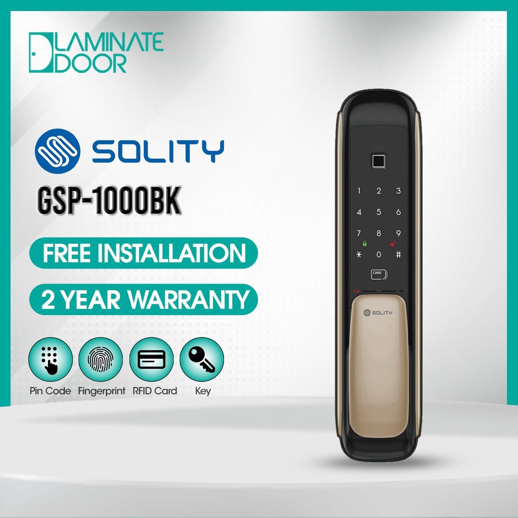 SOLITY GSP-1000BK Digital Door Lock | Shopee Singapore