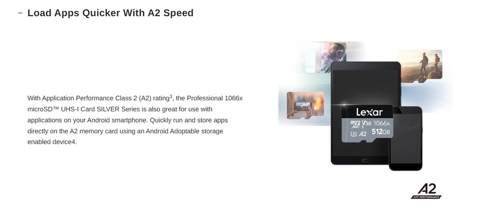 LEXAR Professional 1066x 64GB/256GB/128GB Micro SDXC R160W120 MBs (10 ...