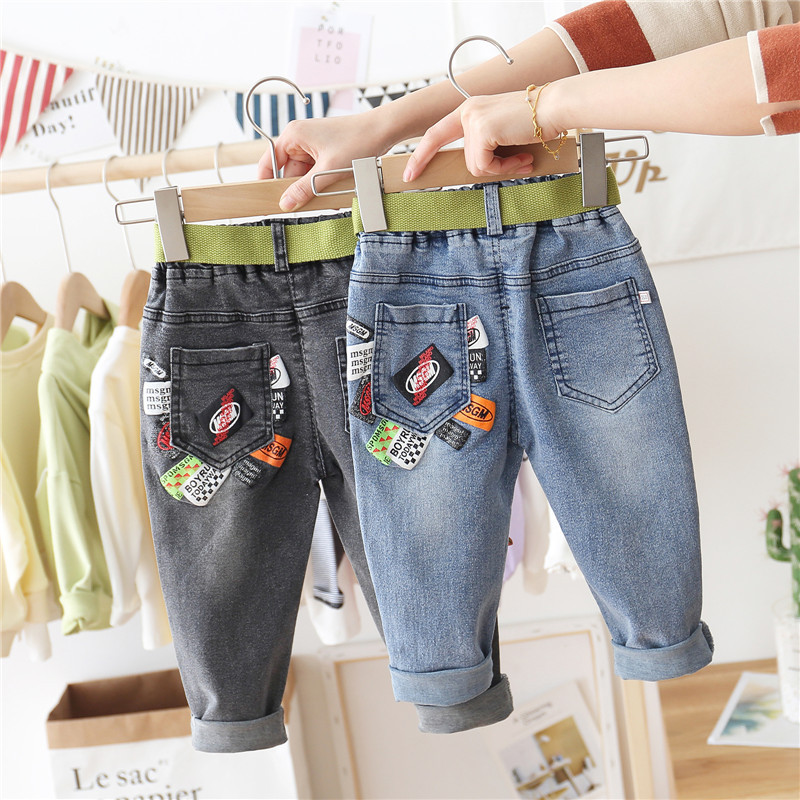 Kids Children Boys Jeans Clothes Slim Straight Trousers Boy