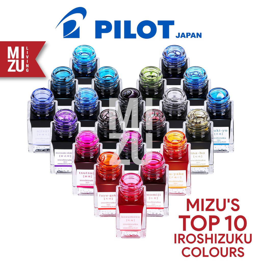 Pilot IROSHIZUKU Fountain Pen Ink Made in JAPAN Super Safe Fountain Pen ...