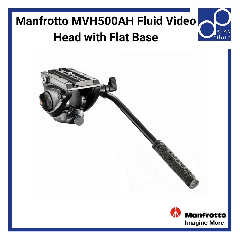 Manfrotto MVH500AH Fluid Video Head with Flat Base | Shopee Singapore