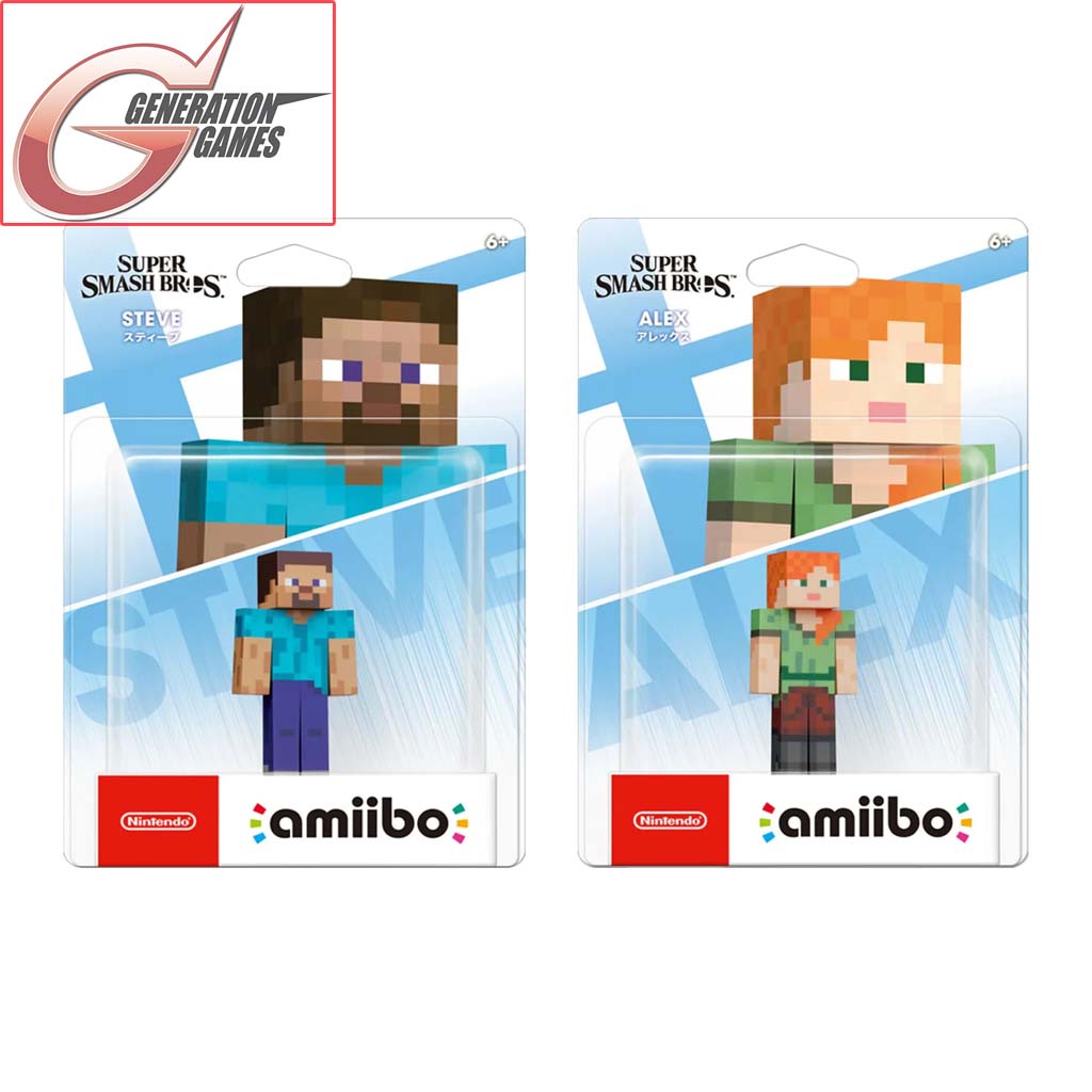 Nintendo Amiibo - Steve / Alex (Super Smash Bros / Minecraft Series ...