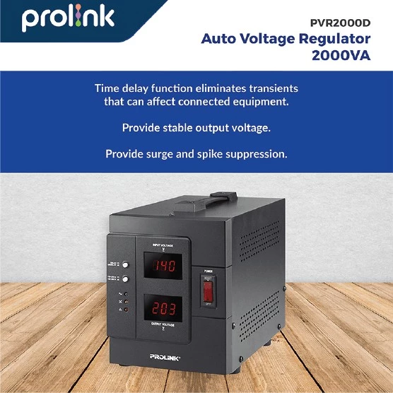 Prolink Stabilizer 2000VA Automatic Voltage Regulator l AVR l Relay Controlled l Stavolt - Gambar 3