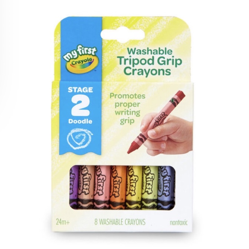  Crayola My First Washable Palm Grasp Crayons, 9ct