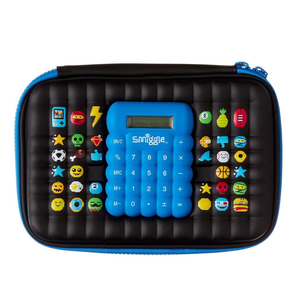 Smiggle CALCULATOR WORK IT OUT Hardtop Pencil Case BLACK Shopee