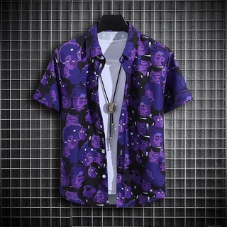 HAPIMO Casual Slim Fit Tee Clothes Astronaut and Moon Graphic Print Blouse  Round Neck Fashion Tops Long Sleeve T-Shirt for Men Men's Summer Shirts  Purple XXXXXL 