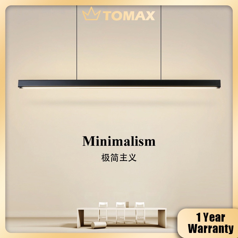 TOMAX 120/150CM LED Rectangular Cuboid Pendant Light Nordic Chandelier ...