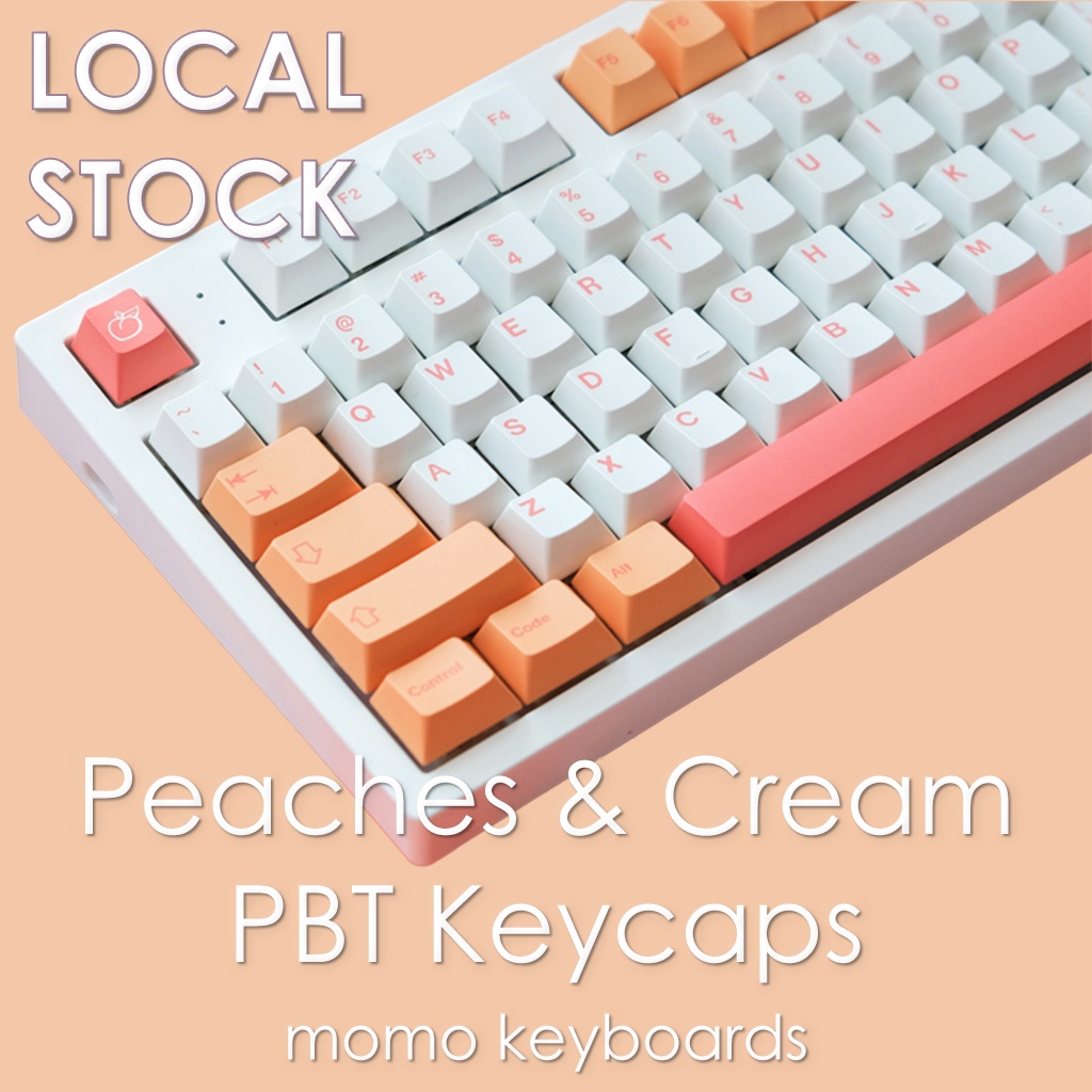 [LOCAL] Peaches and Cream PBT Keycaps Shopee Singapore