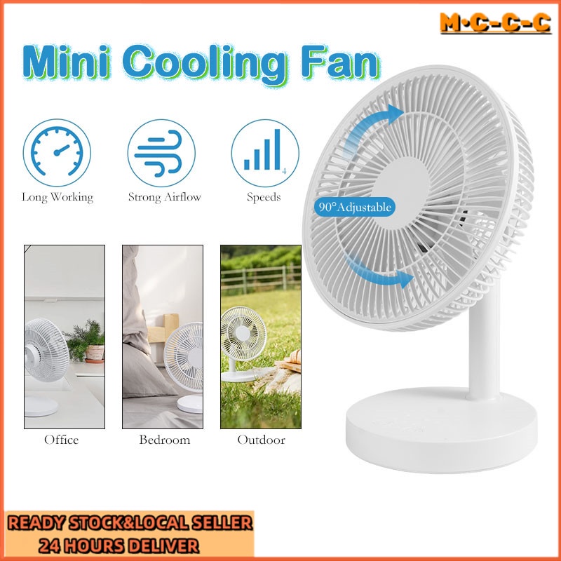 USB Fan Desktop Fan USB Charging Fans 4 Speeds with Timing Function ...