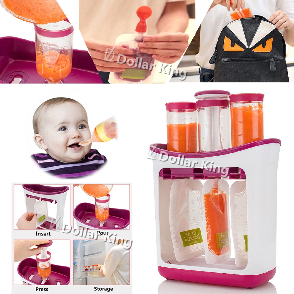 Infant Baby Food Feeding Station Maker Pouches Homemade Fresh