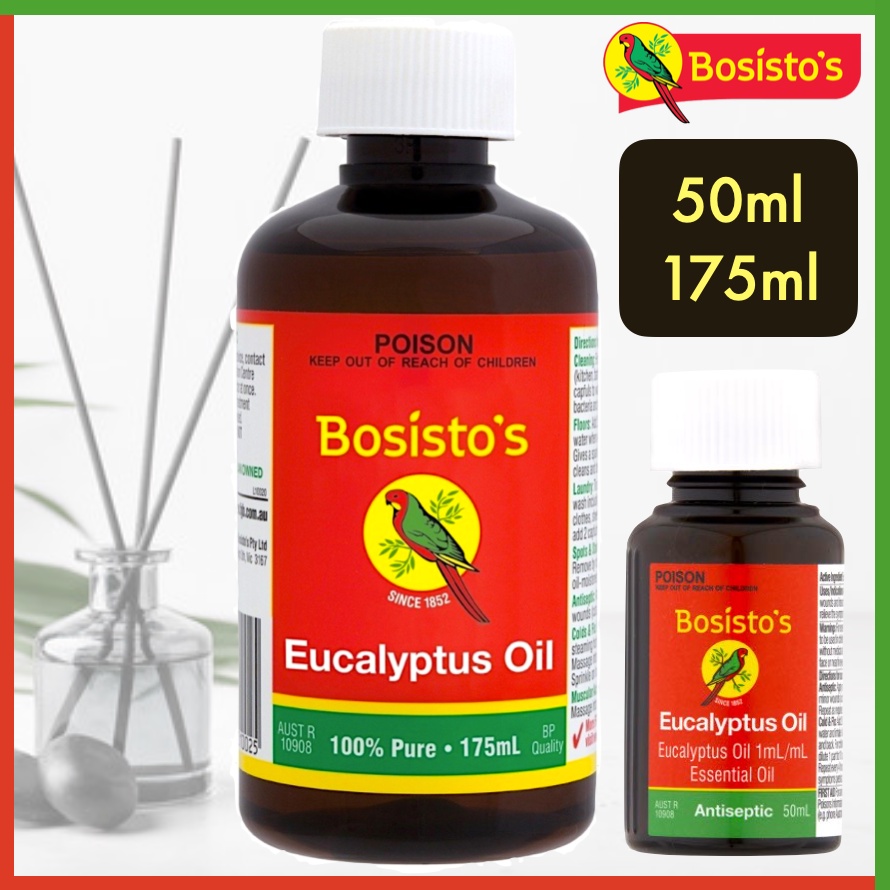 BOSISTOS Eucalyptus Essential Oil [50ml / 175ml] Quality 100 Pure