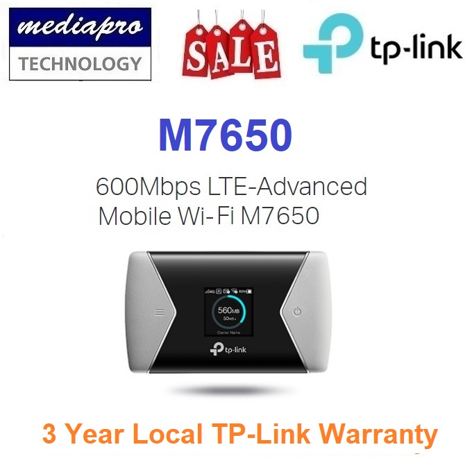 Tp Link M7650 600mbps 4g Lte Advanced Mobile Wi Fi 3 Year Local Tp Link Warranty Shopee