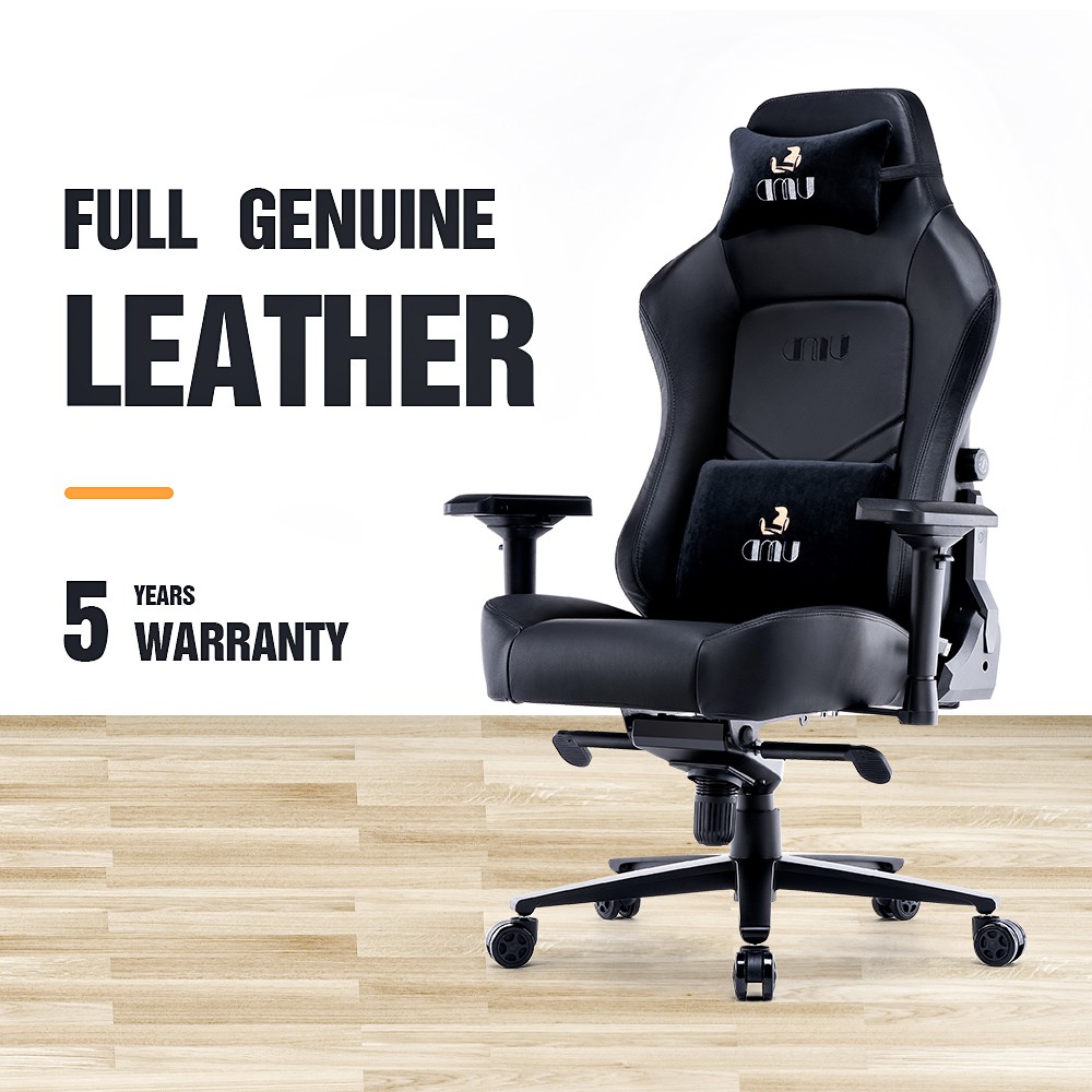 UMD Modern Design Full Genuine Leather Gaming Chair With Free