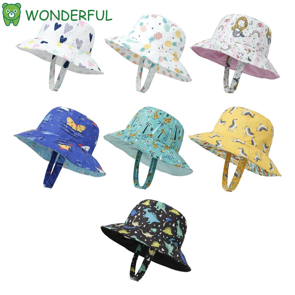 WONDERFUL Cute Baby Boy Hats Kids Caps UPF 50+ Bucket Hat Baby Sun Hat