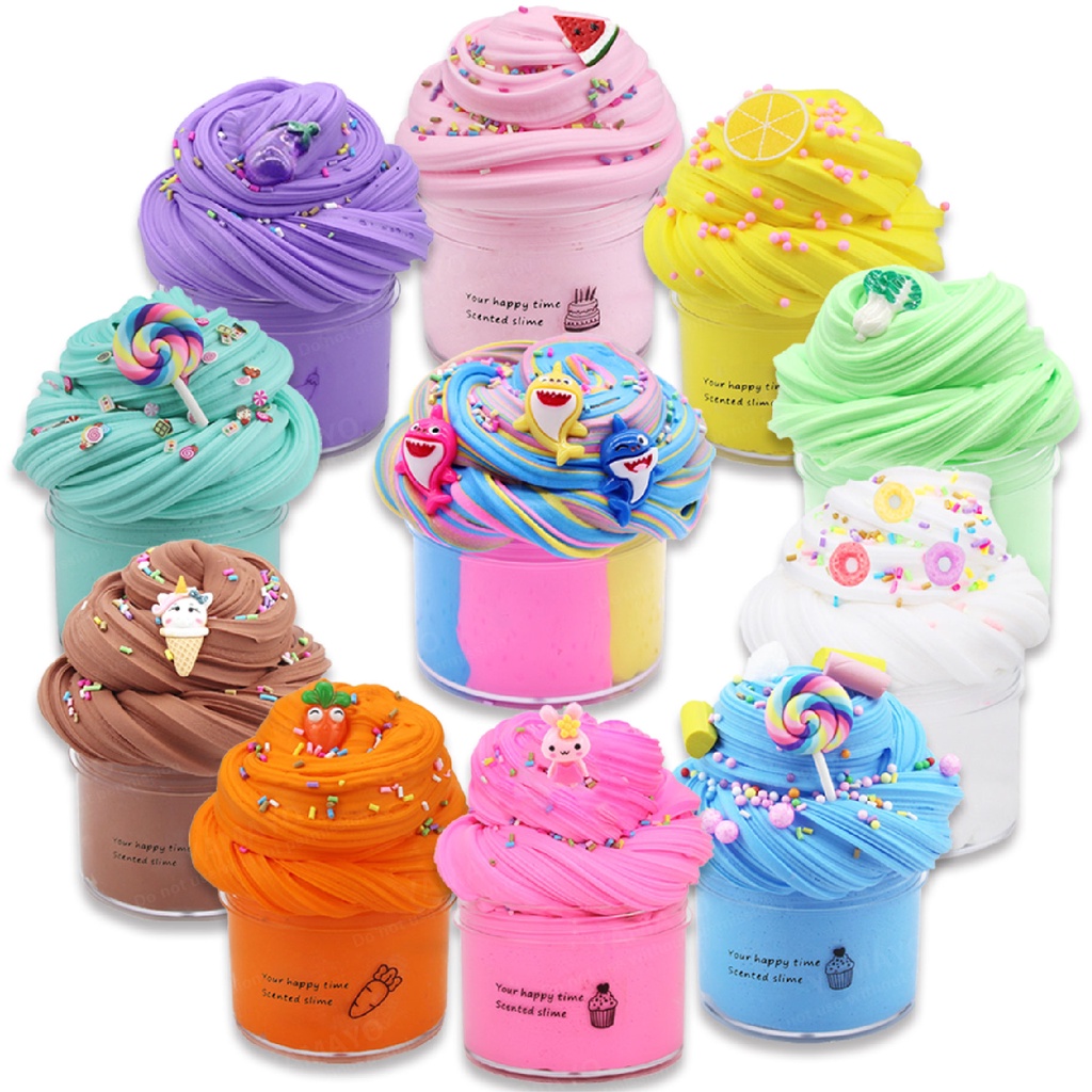 Colourful Slime Foam Clay (70/200ml) || Non-toxic Super Air-dry Plasticine || Children Modelling Soft Polymer Kids