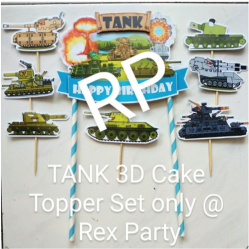 TANK Cake Topper/ Cake Topper/ Tank Birthday Topper 3D/ Topper Tank ...