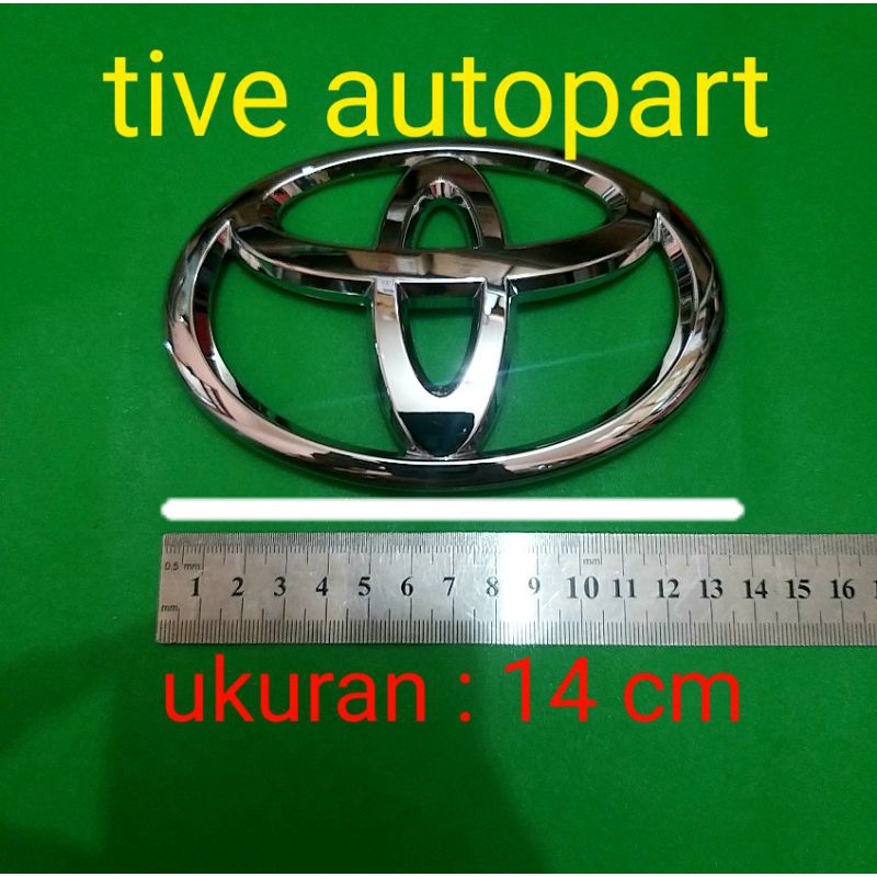 14cm original toyata Rear Bumper logo Badge For innova rize | Shopee ...