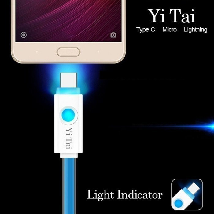 YI TAI - Kabel Data Type C Auto Smart Power Off with LED light - Gambar 4