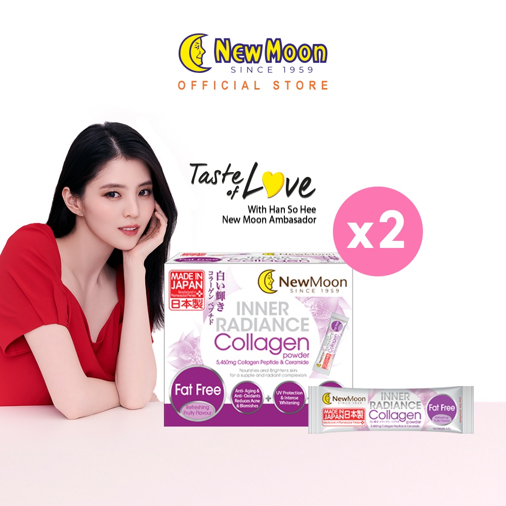 [Bundle of 2] New Moon Inner Radiance Collagen Powder 6.4g x 15 sachets