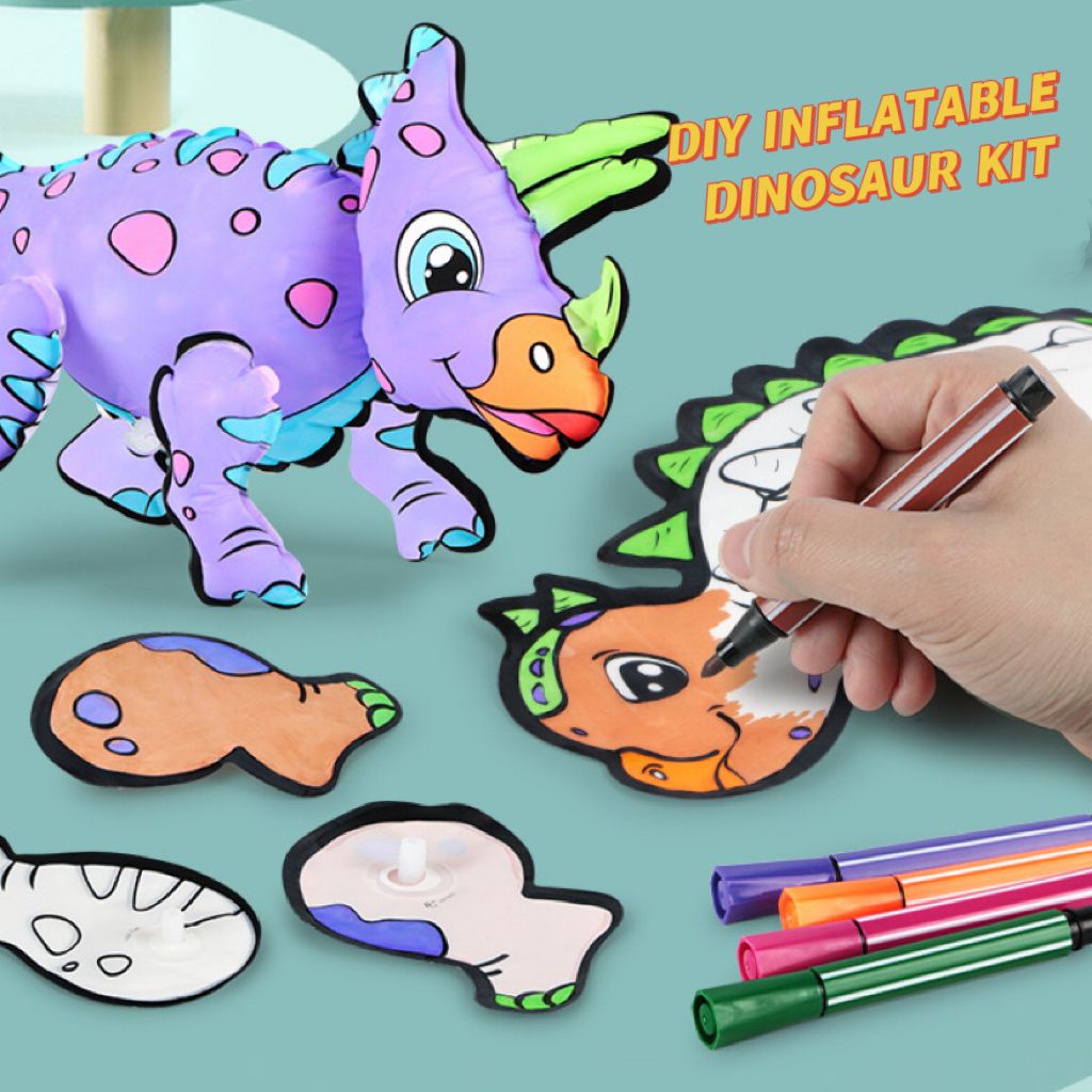 Dinosaur inflatable toy DIY craft for kids birthday goodie bag
