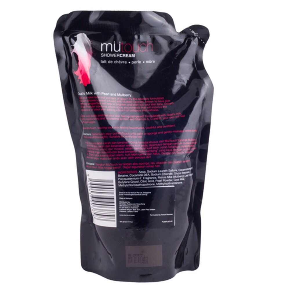 Mu Touch Shower Cream Mulberry Pouch 450ml - Gambar 3