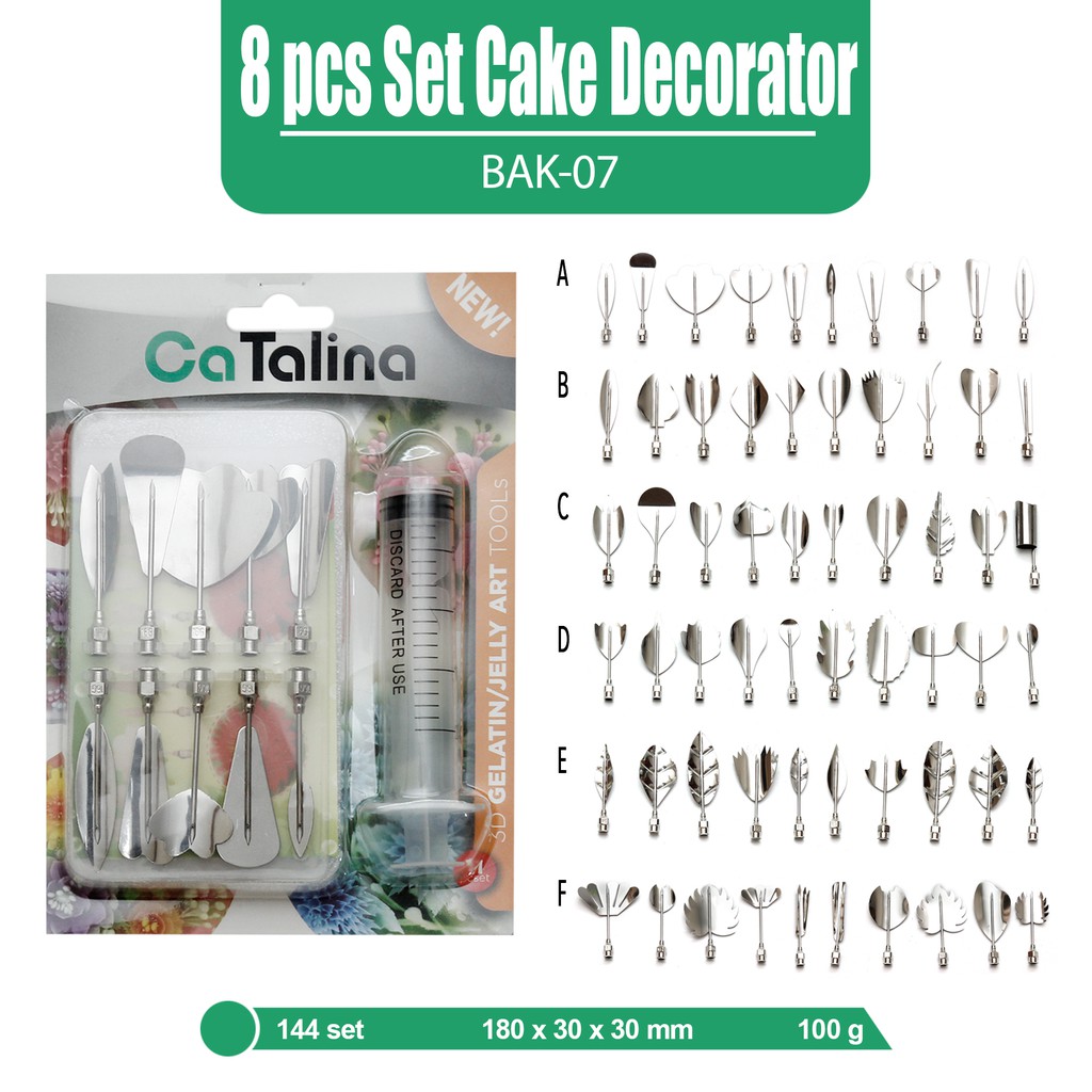 Jelly Art Tools Set Jarum Suntikan Jelly Penghias Puding 3D 11 Pcs - Gambar 3