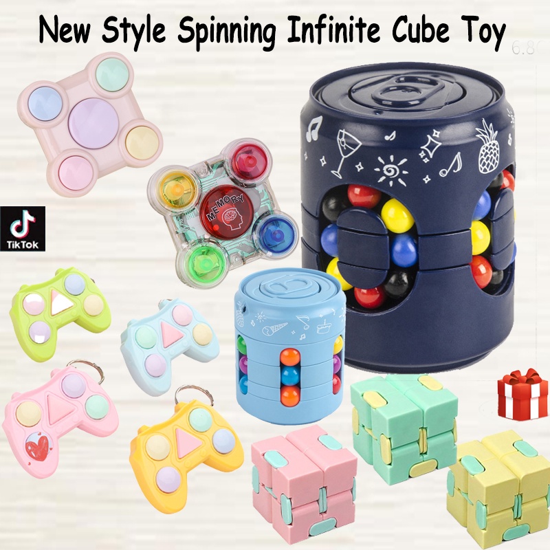 Puzzle Infinity Magic Spinning Infinite Cube fidget toy joystick ...