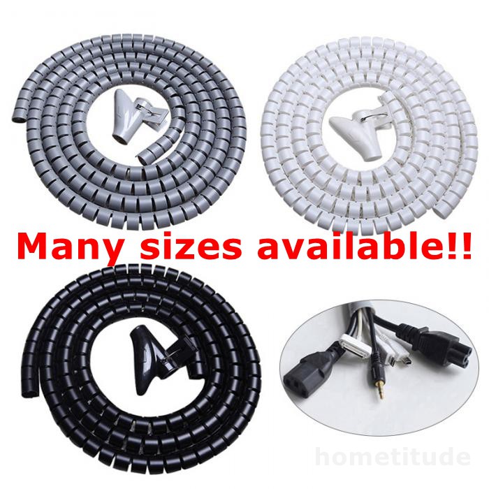 Flexible Spiral Tube Cable Organizer Wire Management Cord Protector