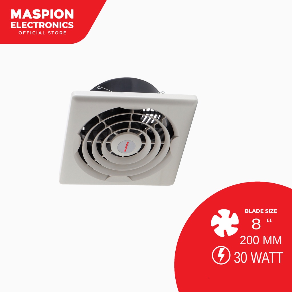 Maspion Ceiling Exhaust Fan Kipas Angin Hexos Plafon 8 Inch CEF-2008 - Gambar 2