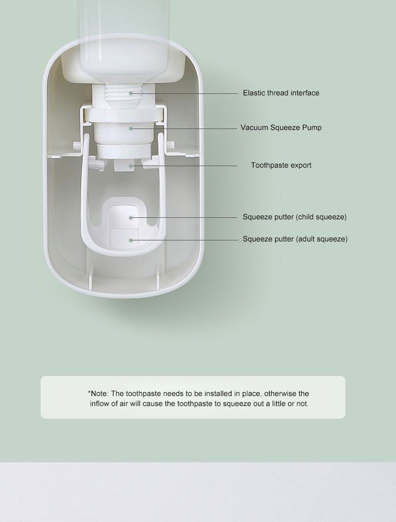 ECOCO Wall Mount Household Automatic Toothpaste Dispenser Toothbrush ...