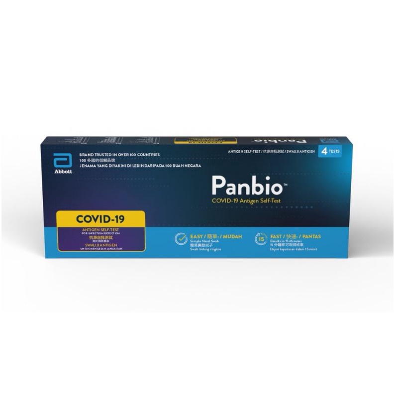 [Ready Stocks] Abbott Panbio COVID19 Antigen Self Test 4 Tests (Covid