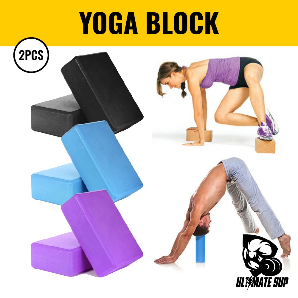 Best Yoga Blocks UK - 1/2pcs Workouts Brick Foam Fitness Exercise