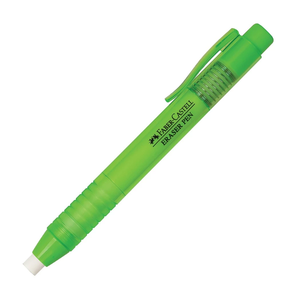 Faber Castell Penghapus Eraser Pen Green Barrel - Gambar 2
