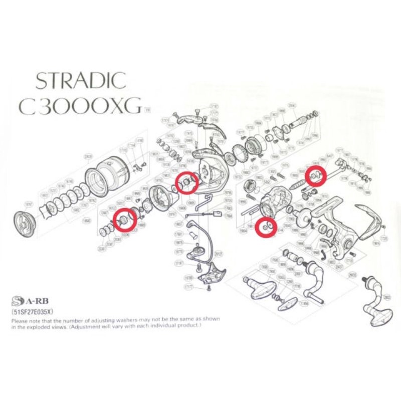 Set Bearing Upgrade Shimano Stradic/Vanford 1000-C3000 | Shopee Singapore