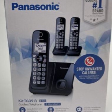 Panasonic Cordless Phone With Bluetooth – Pair Headphones Or Hearing Aids | Call Block | Bilingual Caller ID | Expandable System