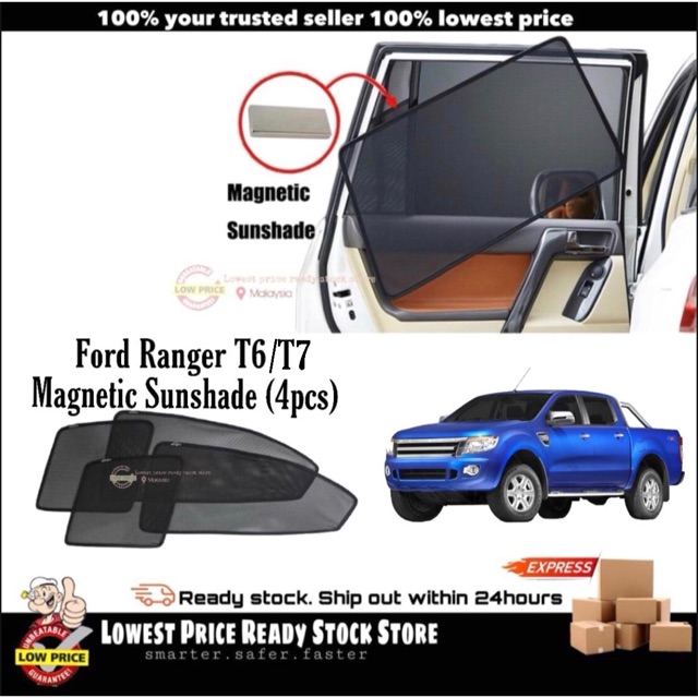 Magnetic Sun Shade Ford Ranger T6 T7 T8 Raptor Ford Ranger Sunshade ...