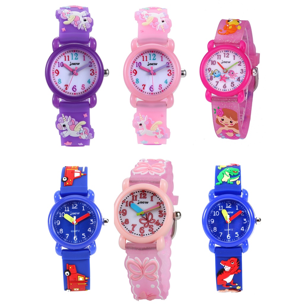 SG Stock Kids Cartoon Watch Boys Quartz Watch Girls Unicorn Watch 30M Waterproof Anti-shock Birthday /Christmas Gift