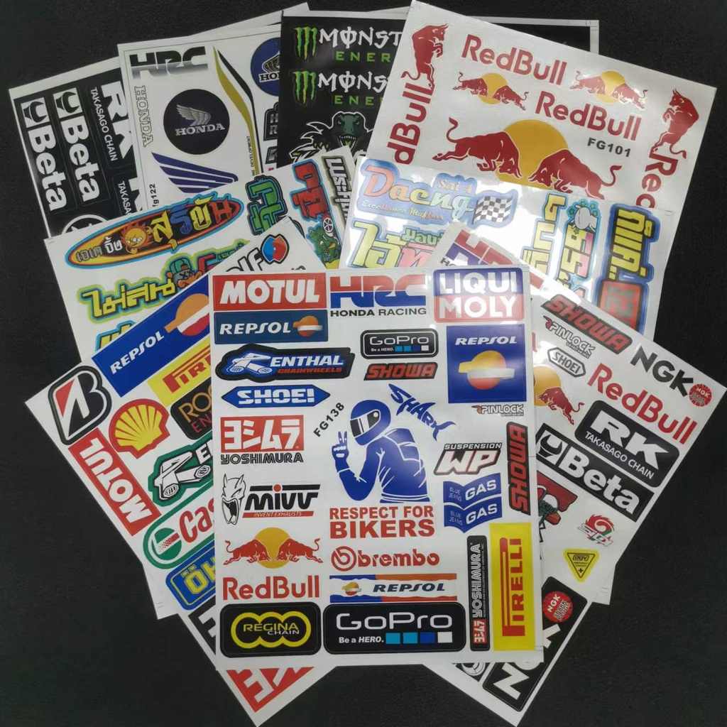 For Yamaha Honda Reflective Sticker For Motorcycle Helmet Stickers 