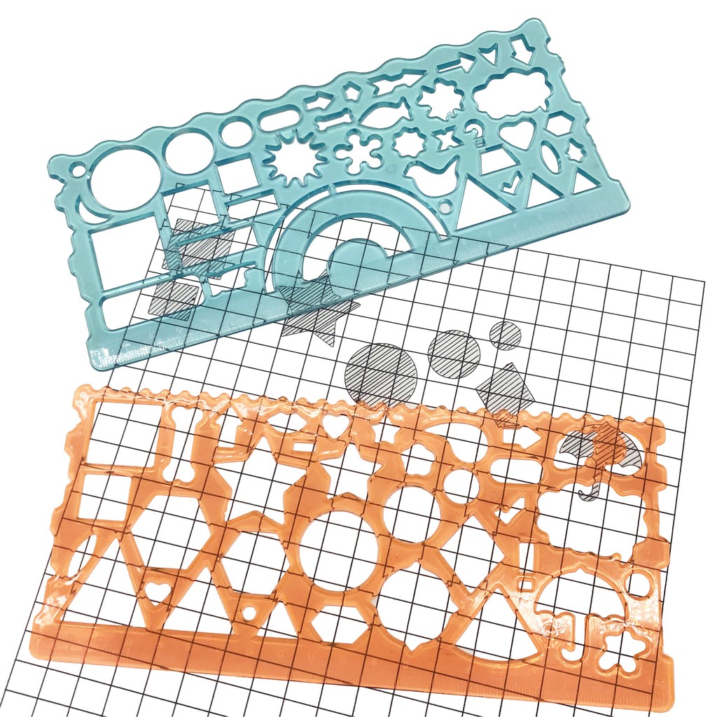 Multi Purpose Graphics DIY Art Drawing Template Ruler Stencil ...