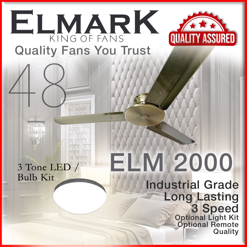 Ceiling Fan Elmark ELM2000 International Brand Taiwan Made Shopee