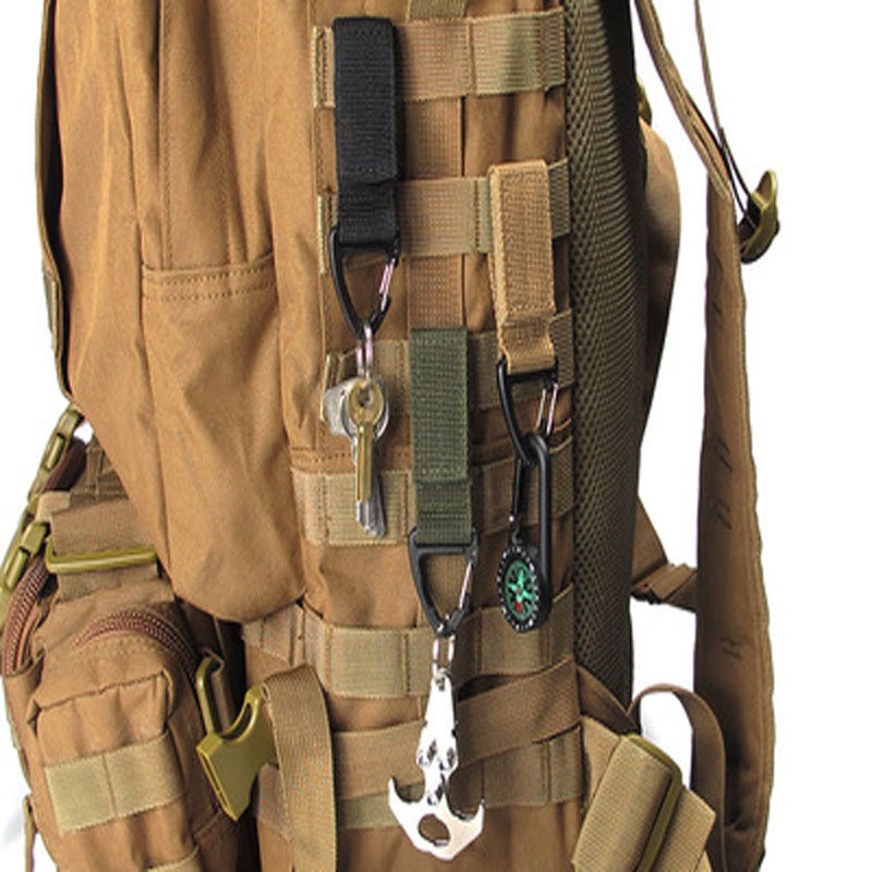 Nylon Velcro Keychain Fastener / Webbing Carabiner Belt Clip / Backpack ...