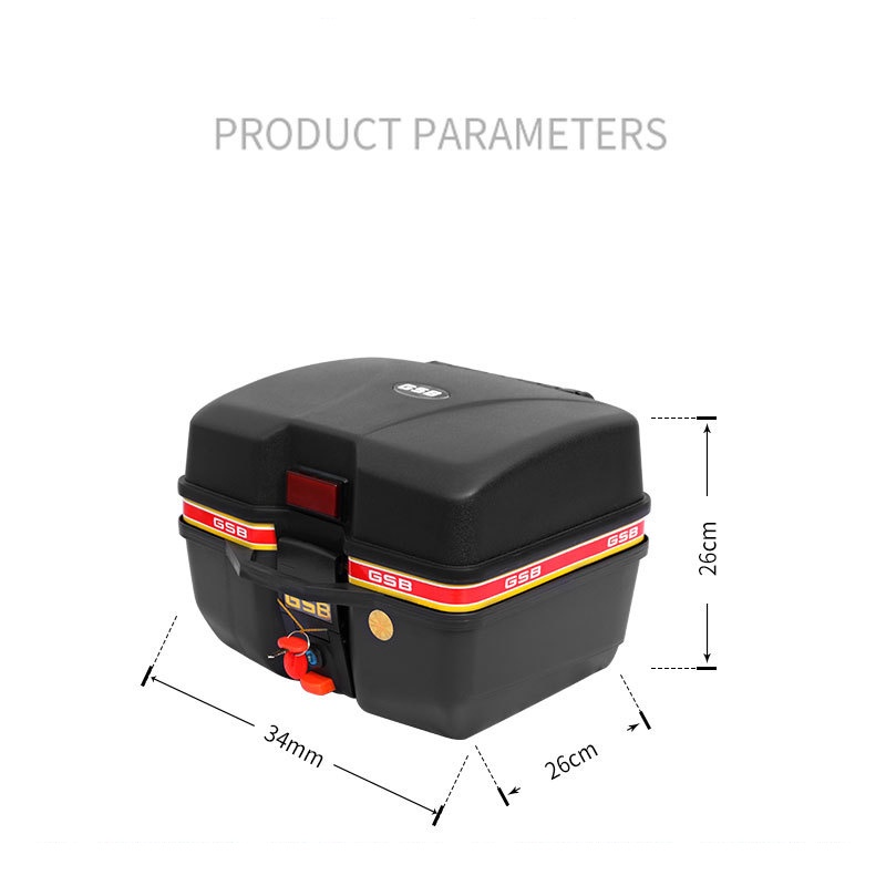 GSB 47L Motorcycle Tail Box Universal Thickened Toolbox Electric ...