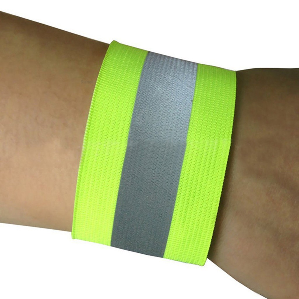 2pcs High Vis Reflective Arm Band Ankle Straps Cycling Night Running Safety  Band