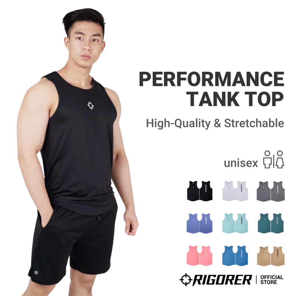 Rigorer Performance Tank Top [T311]-(Gym Sports Wear Quick Dry Dri Fit Sleeveless Top Singlet Unisex)