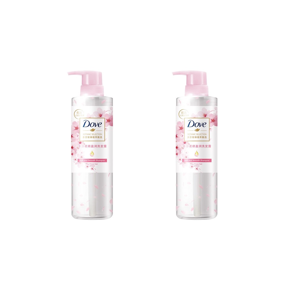 Bundle Of 2 Dove Botanic Selection 470ml Soft And Smooth Shampoo Shopee Singapore 