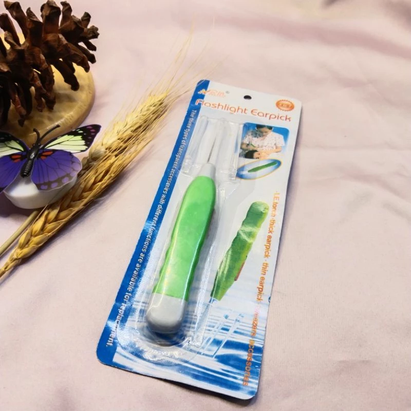 6pcs Korek Kuping Lampu LED Earpick Anak Alat Pembersih Telinga Nyala Senter