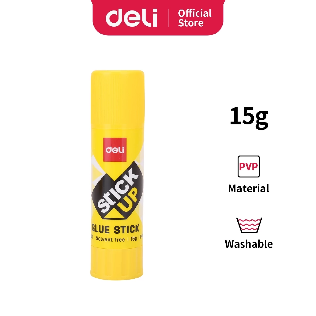 Deli Lem Stick Super Kuat PVP, Cepat Kering, Tidak Beracun, Dapat Dicuci - Gambar 3