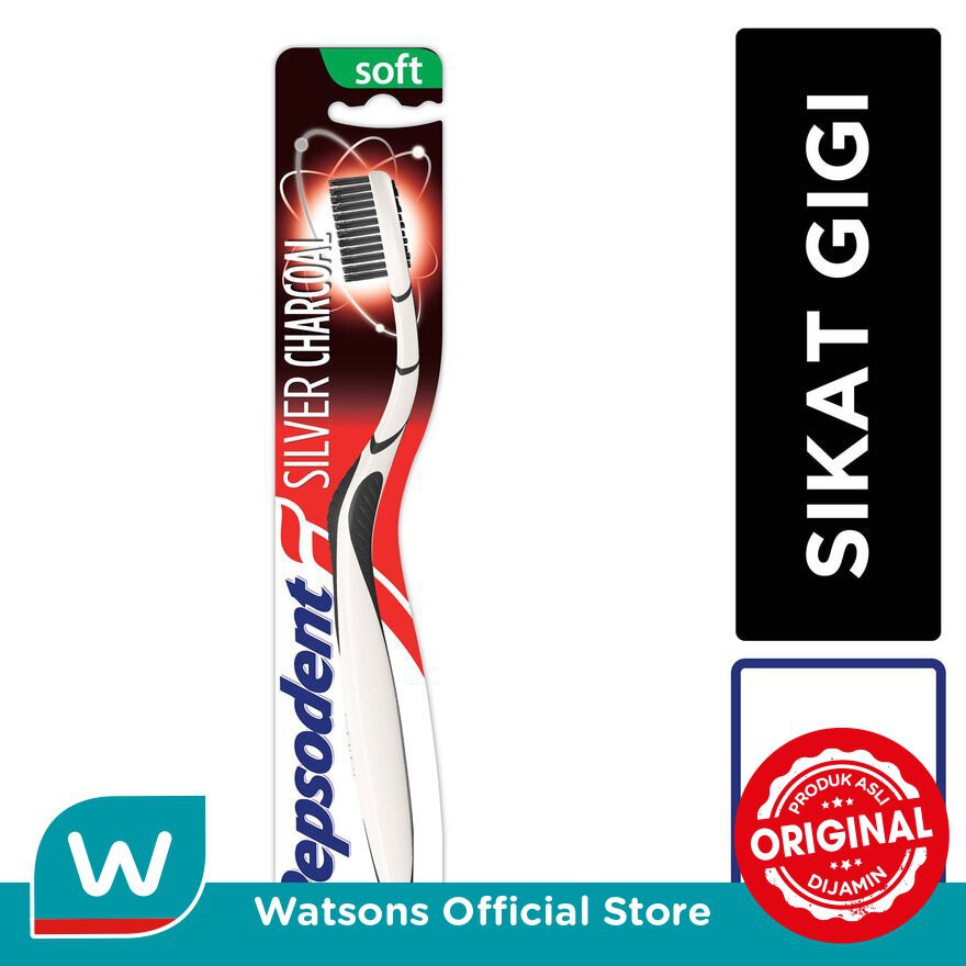 Pepsodent Toothbrush Silver Charcoal 1's